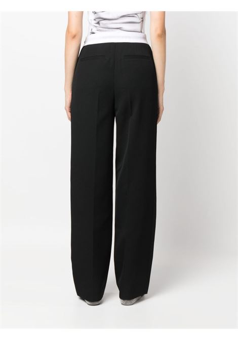 Black logo-waistband straight-leg trousers - women ALEXANDER WANG | 1WC3234079001